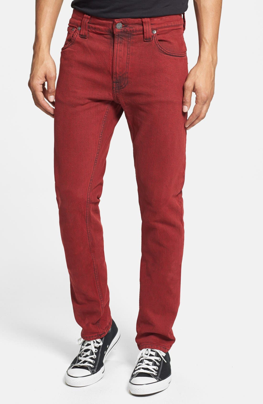 Tape Ted Glacier Depot Nudie Mens Slim Skinny Fit Organic Stretch Denim Jeans